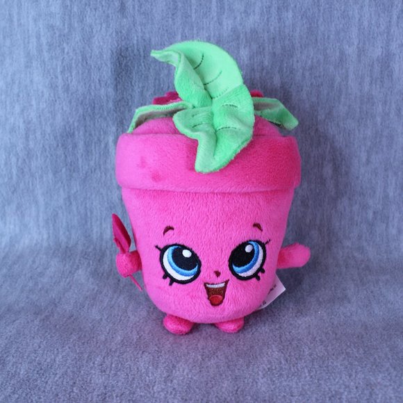Shopkins PINK FLOWER POT Peta Plant 7" Plush Toy Stuffed - Picture 1 of 6